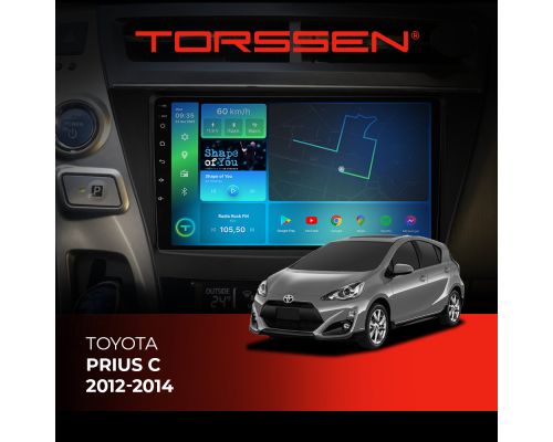 Штатная магнитола Torssen Toyota Prius С 2012-2014 F9464 4G Carplay DSP