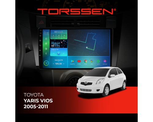 Штатная магнитола Torssen Toyota Yaris Vios 05-11 black F96128 4G Carplay DSP