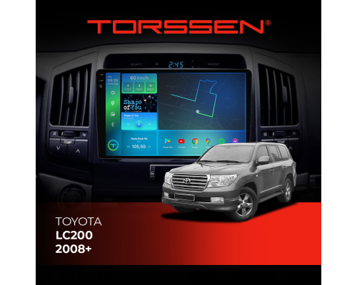 Штатна магнітола Torssen 2K Toyota LC200 2008+ F10432 4G Carplay DSP