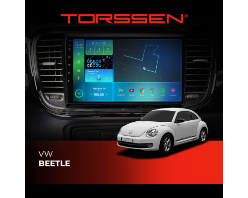 Штатная магнитола Torssen VW Beetle F9464 4G Carplay DSP