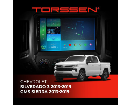 Штатная магнитола Torssen Chevrolet Silverado 3 13-19 GMS Sierra 13-19 F9464 4G Carplay DSP